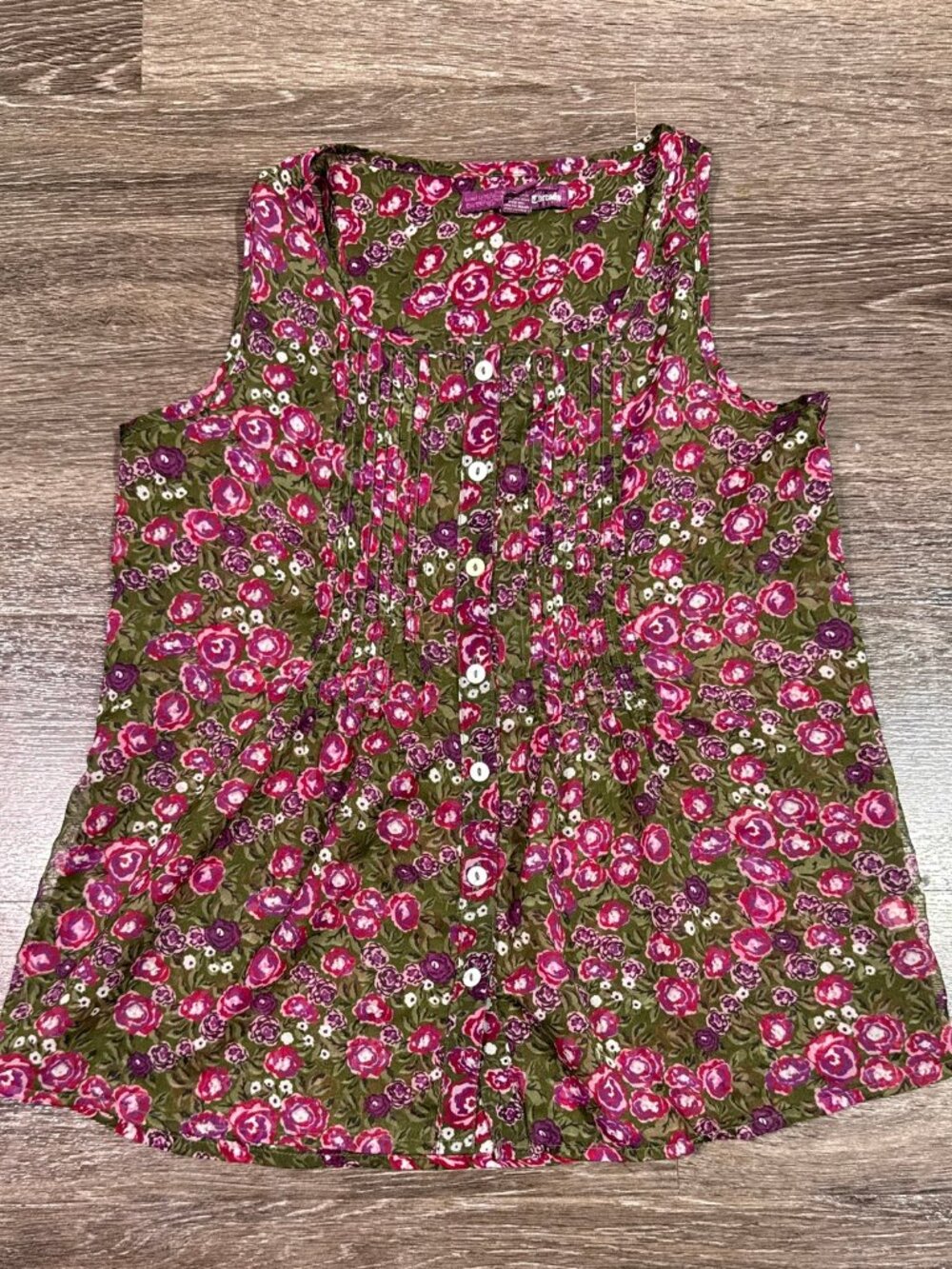Vintage Epic Threads Floral Pintuck Tank Top – Women's Used Clothing